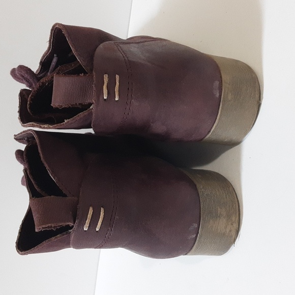 Steve Madden ankle boots women 9.5M Lace-up Chelsea burgendy Y2k Festival Casual - Picture 7 of 13